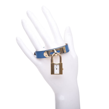 Hermes Stainless Steel Courchevel 20mm Kelly Cadena Quartz Watch Bleu France 2 of 7