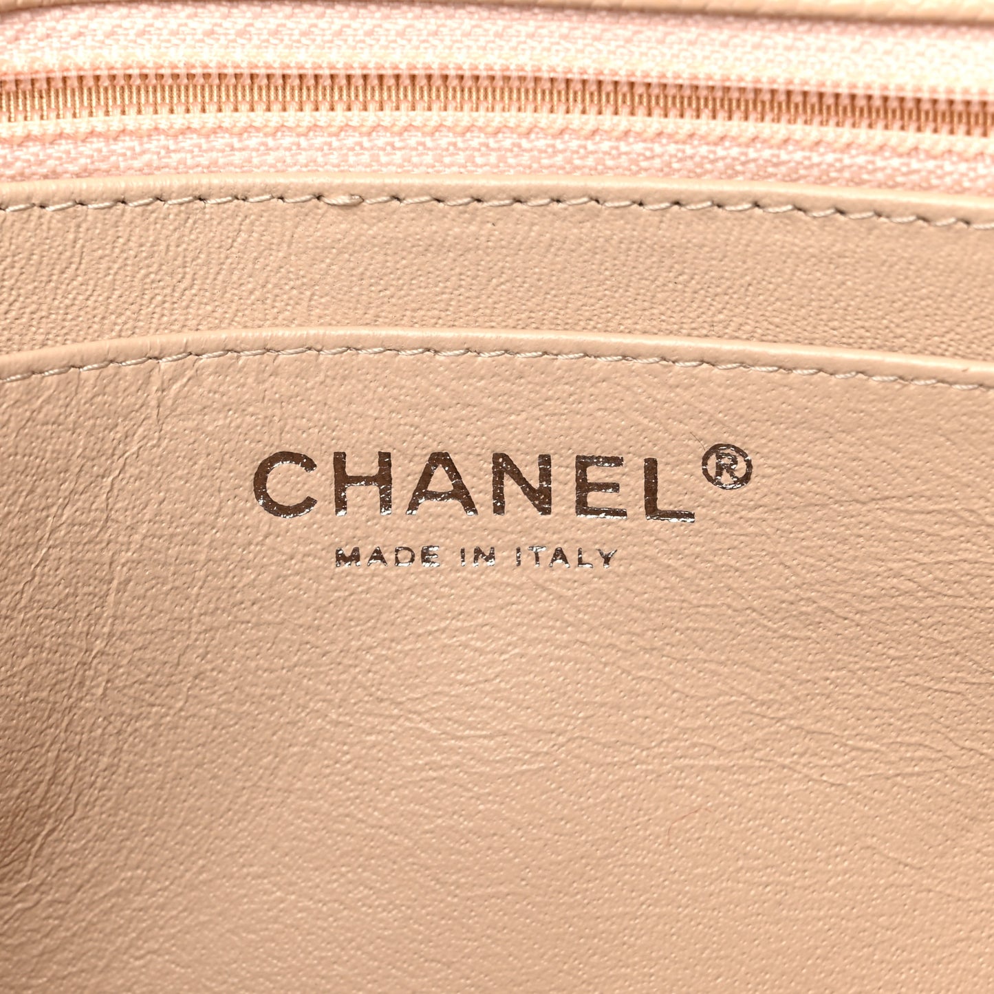 Caviar Quilted Jumbo Single Flap Beige Clair