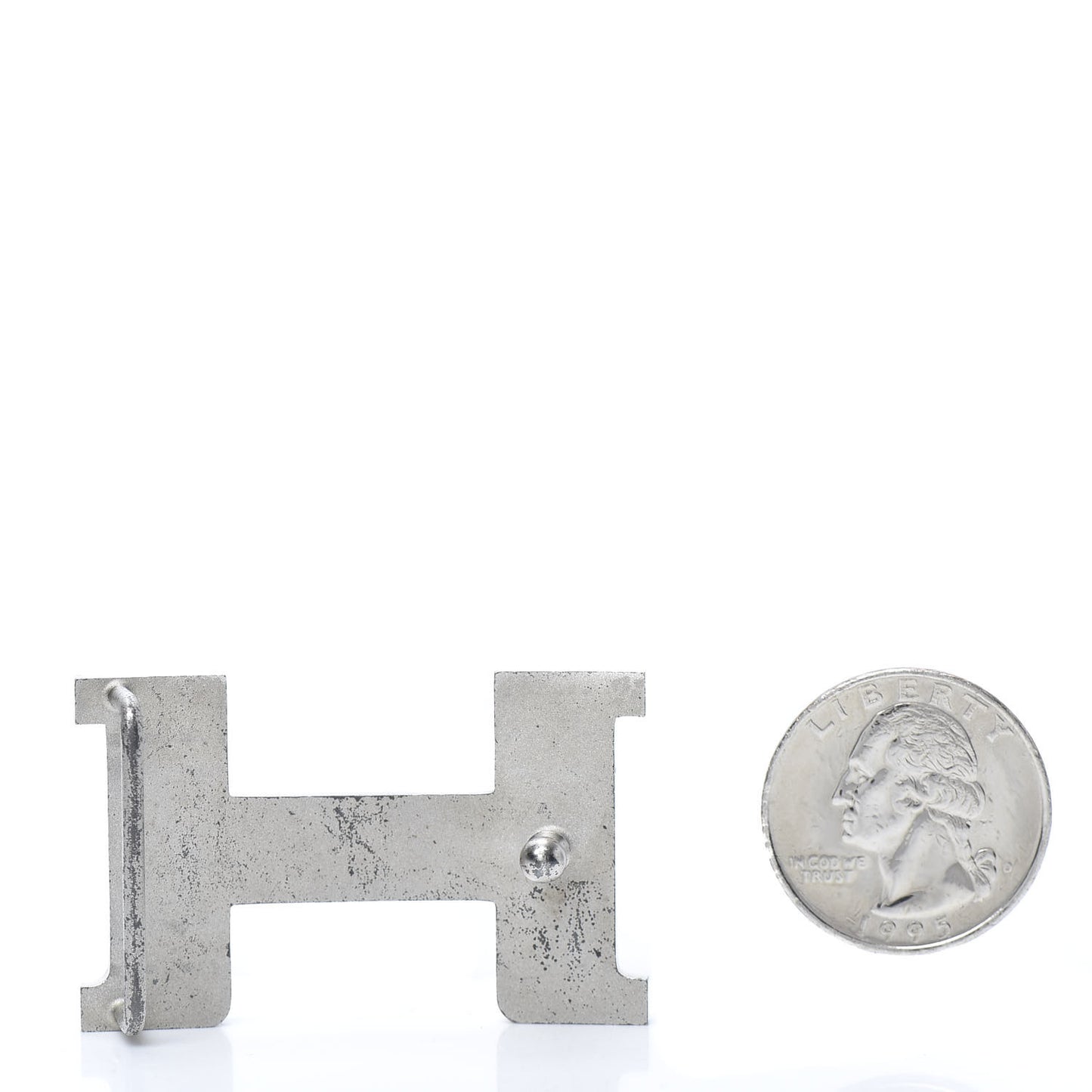 Polished Palladium Constance 24mm Belt Buckle Silver