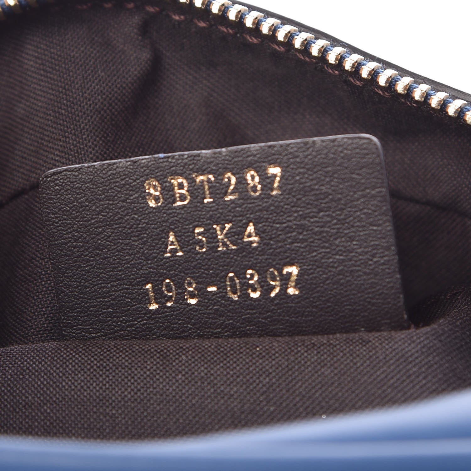 Fendi Glazed Fabric Vitello Century F is Fendi FF 1974 Stamp Patch Camera Case Mogano Panna Iris 9 of 9