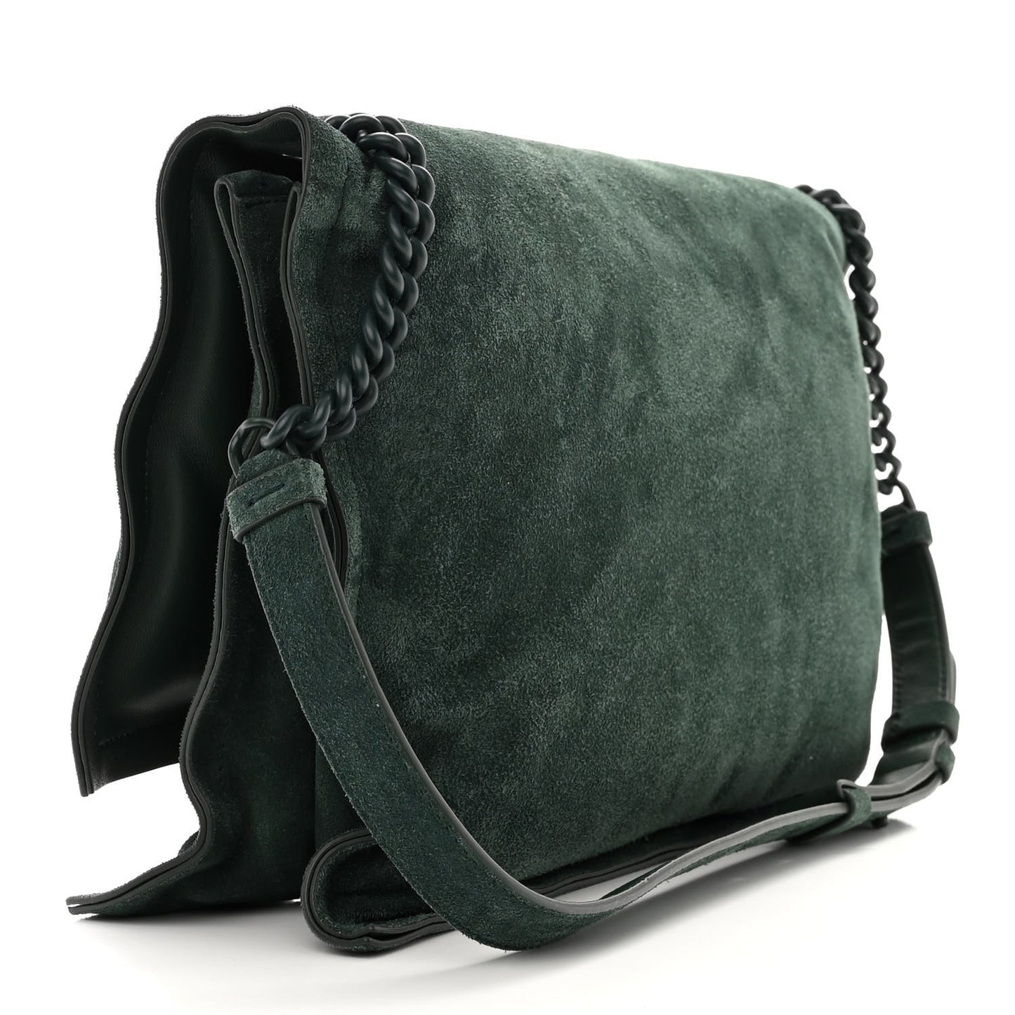 Suede Calfskin Small Viva Bow Shoulder Bag Green
