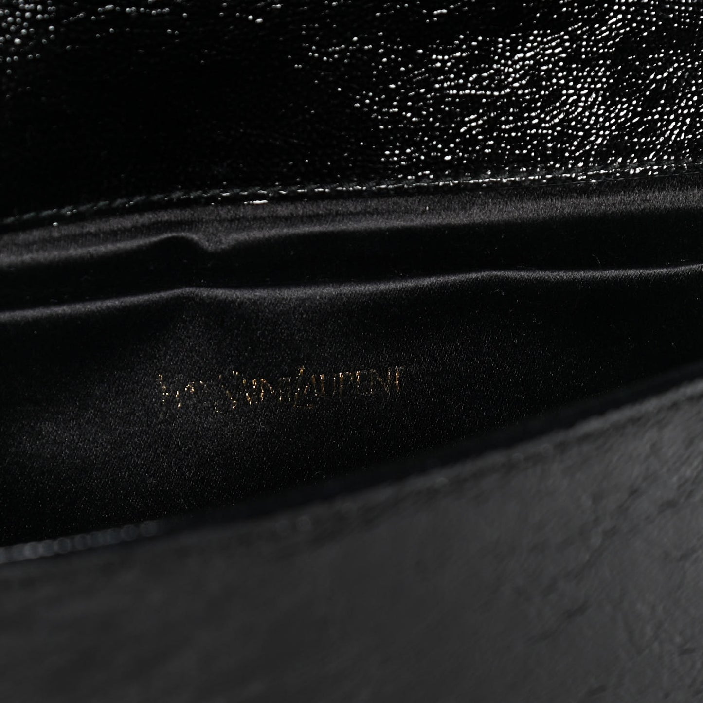 Textured Patent Monogram Large Belle De Jour Clutch Black