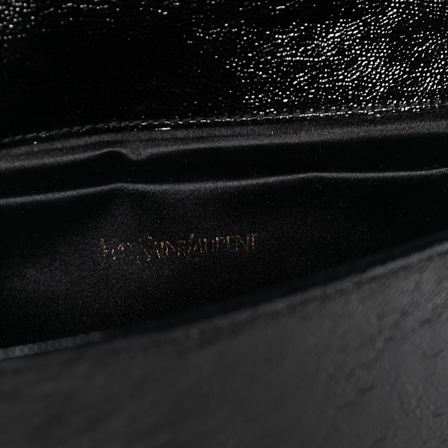 Saint Laurent Textured Patent Monogram Large Belle De Jour Clutch Black 8 of 9