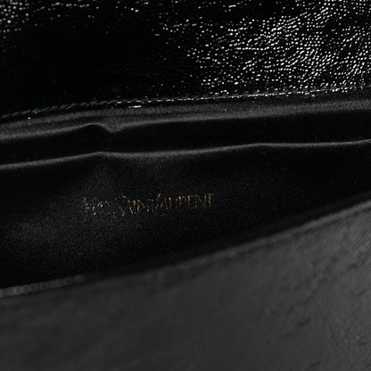 Saint Laurent Textured Patent Monogram Large Belle De Jour Clutch Black 8 of 9
