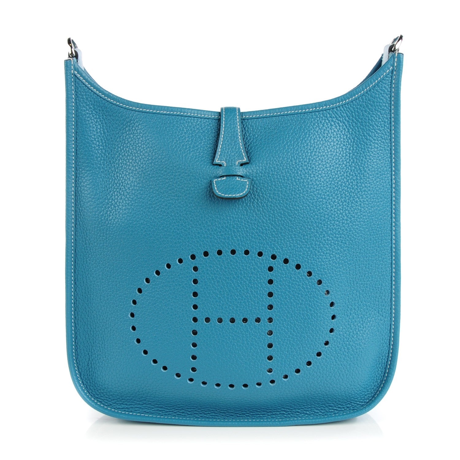 Hermes Taurillon Clemence Evelyne III PM Blue Jean 1 of 11