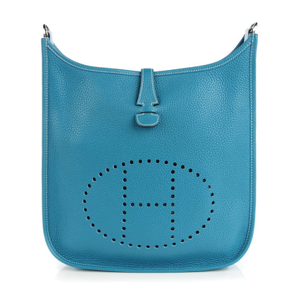Hermes Taurillon Clemence Evelyne III PM Blue Jean 1 of 11