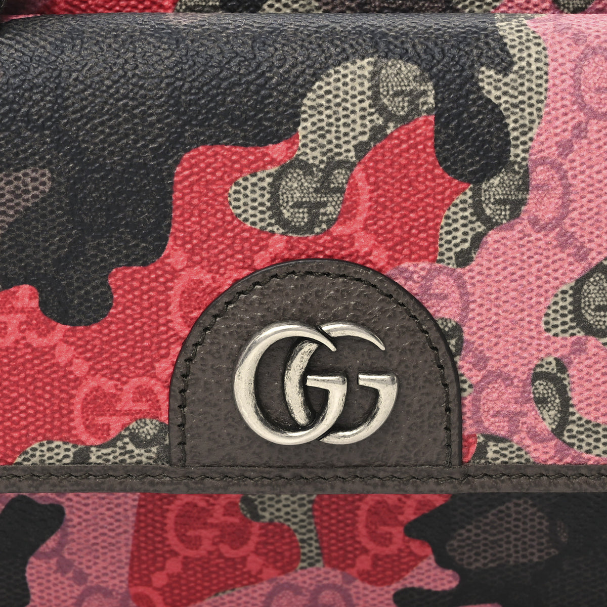GG Supreme Monogram Mini Ophidia Crossbody Bag Pink Red