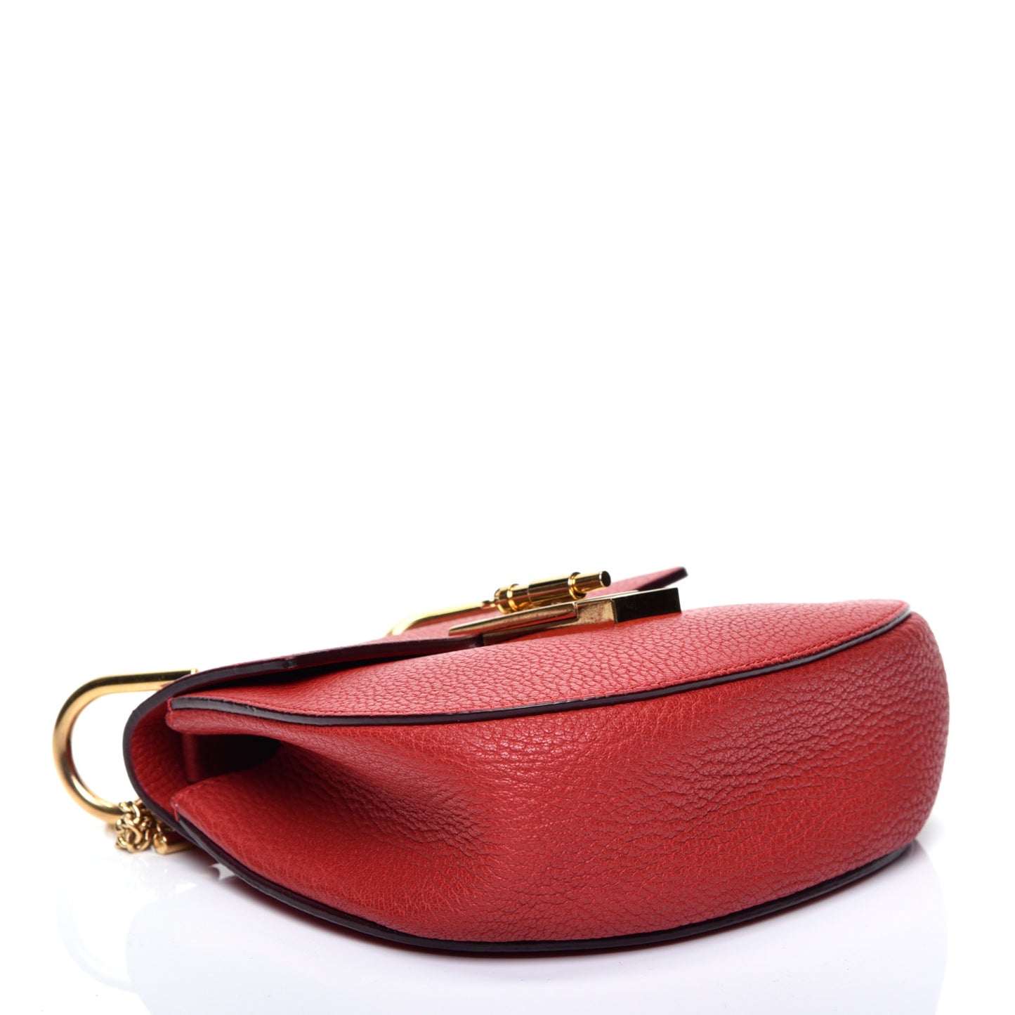 Grained Lambskin Mini Drew Shoulder Bag Plaid Red
