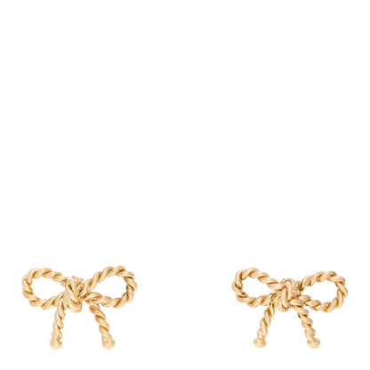 Tiffany 18K Yellow Gold Twist Bow Earrings 1 of 6