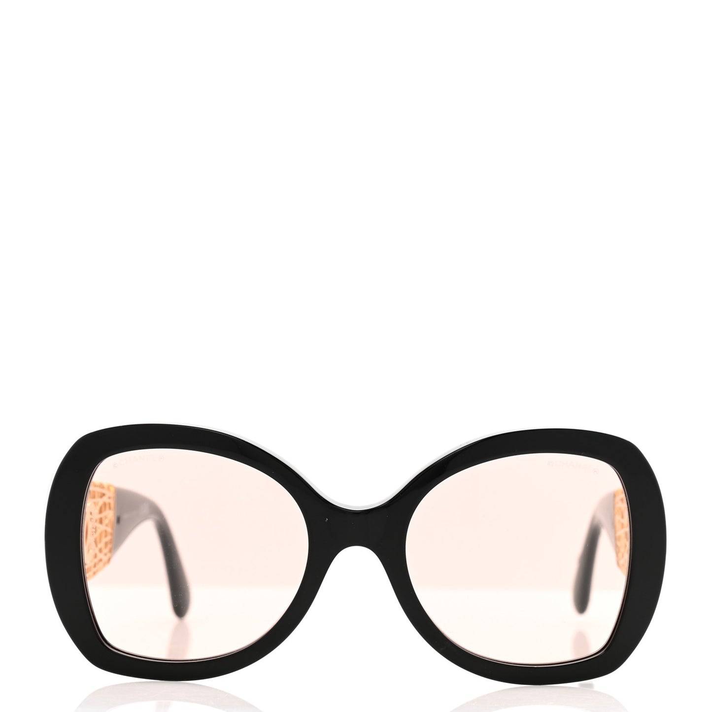 Acetate Metal Butterfly Sunglasses 5531-A Black Pink