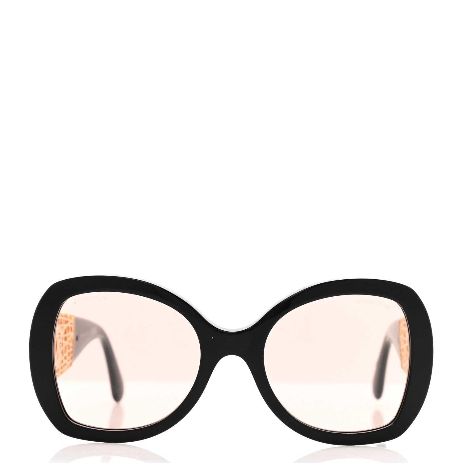 Chanel Acetate Metal Butterfly Sunglasses 5531-A Black Pink 2 of 9