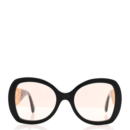 Chanel Acetate Metal Butterfly Sunglasses 5531-A Black Pink 2 of 9