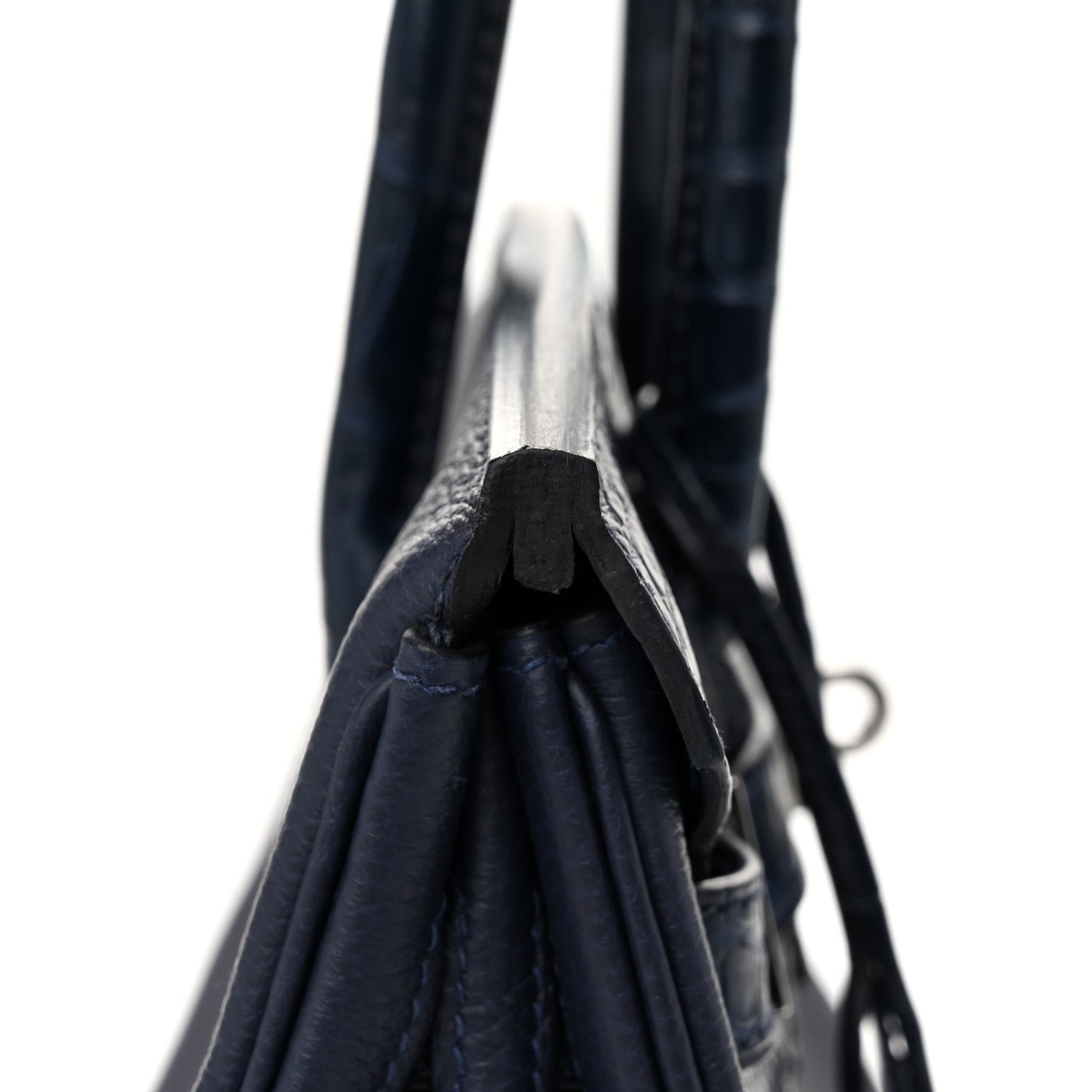 Togo Matte Alligator Birkin Touch 30 Bleu Nuit Bleu Indigo