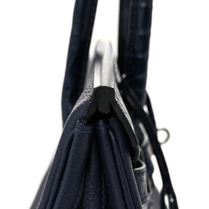 Hermes Togo Matte Alligator Birkin Touch 30 Bleu Nuit Bleu Indigo 12 of 13