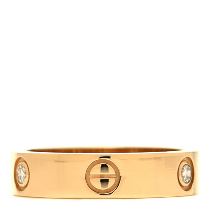 Cartier 18K Yellow Gold 3 Diamond 5.5mm LOVE Ring 62 10 3 of 5