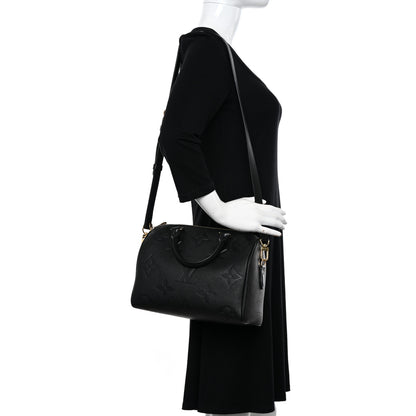 Louis Vuitton Empreinte Monogram Giant Speedy Bandouliere 25 Black 2 of 11