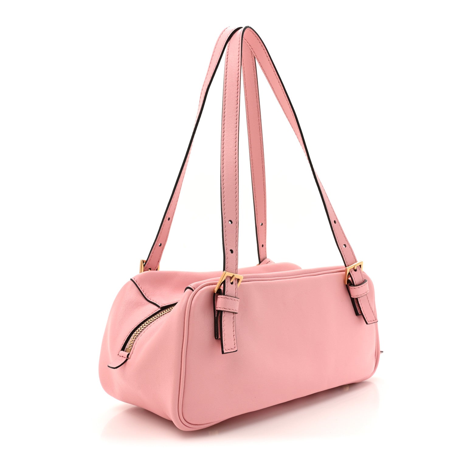 Versace Lambskin Tag Bowling Bag Light Pink 3 of 14