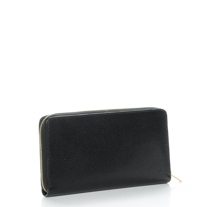Celine Shiny Goatskin Large Zip Around Multifunction Wallet Black 3 of 8