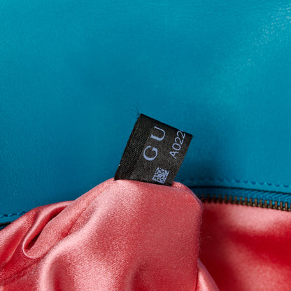 Gucci Velvet Matelasse Small GG Marmont Shoulder Bag Pavone Cyan 7 of 10