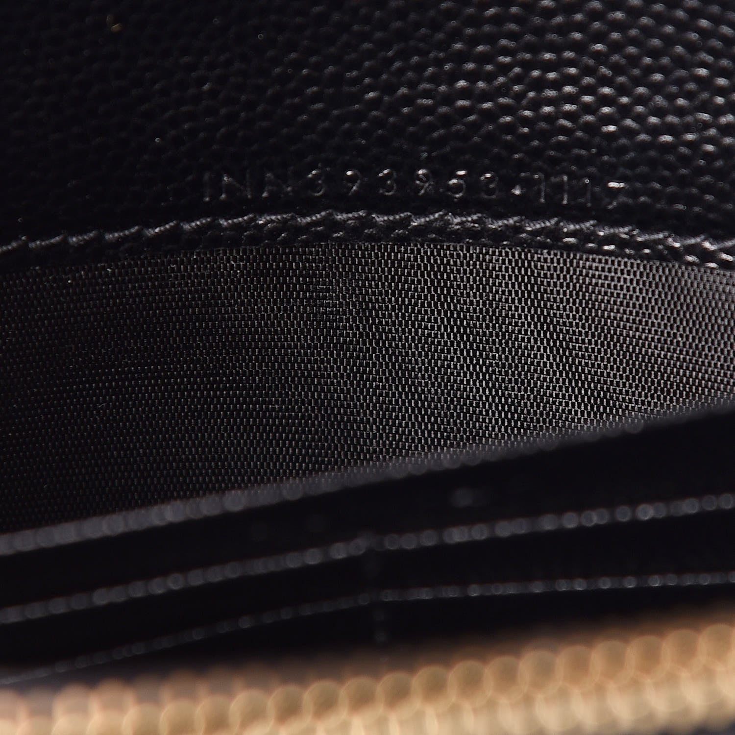 Saint Laurent Grain De Poudre Matelasse Chevron Monogram Envelope Chain Wallet Black 8 of 11