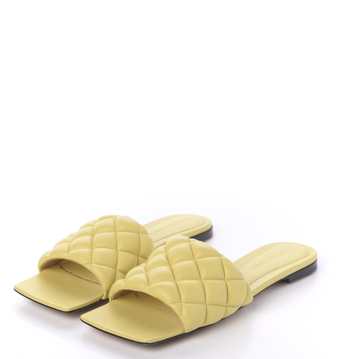 Bottega Veneta Nappa Matelasse Padded Flat Sandals 38.5 Pear 3 of 8
