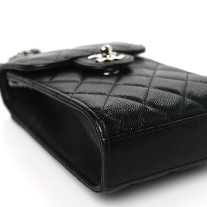 Chanel Caviar Quilted Classic Phone Holder Black 9 of 10