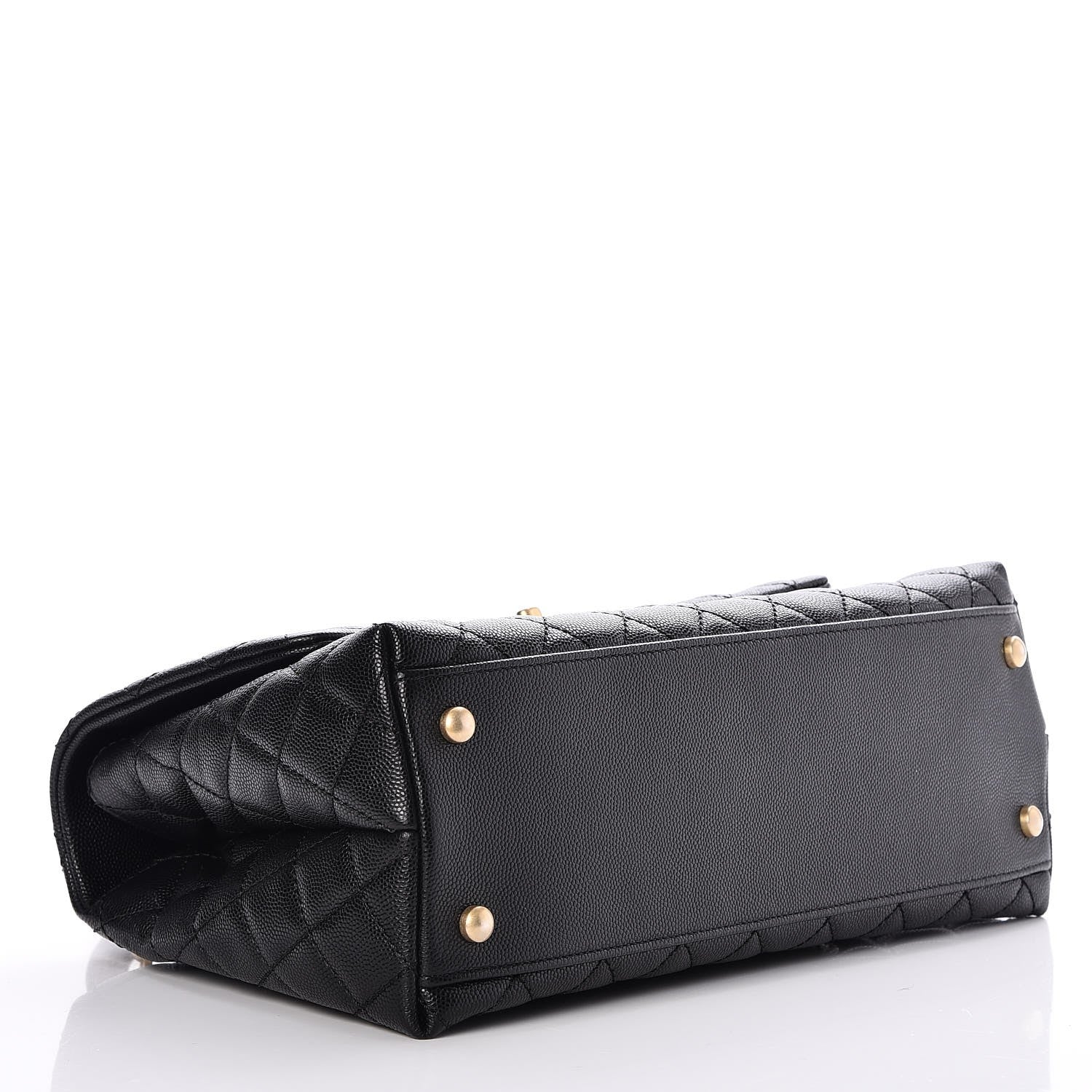 Chanel Caviar Lizard Quilted Small Coco Handle Flap Black 4 of 8