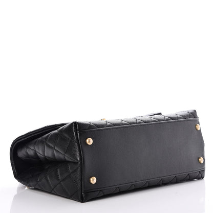Chanel Caviar Lizard Quilted Small Coco Handle Flap Black 4 of 8
