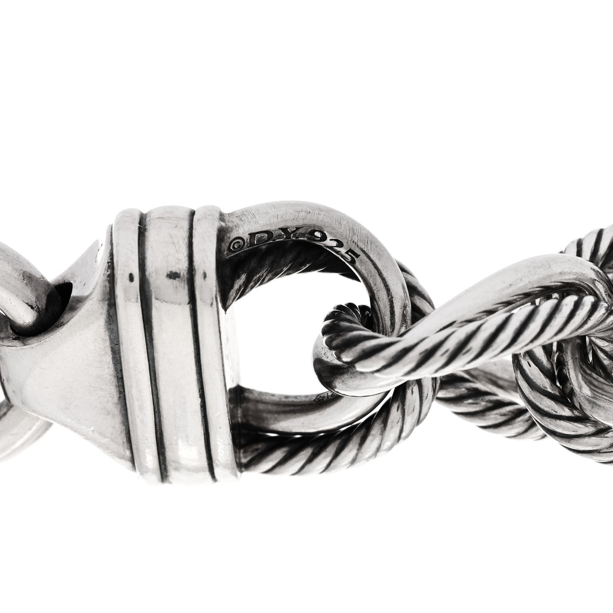 David Yurman Sterling Silver Double Curb Link Necklace 5 of 5