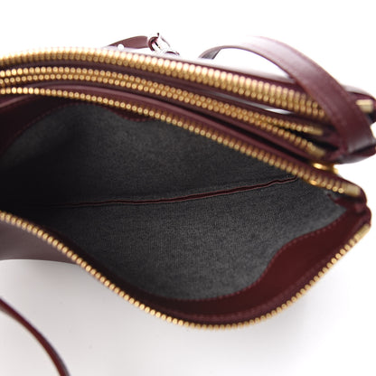 Celine Smooth Lambskin Small Trio Crossbody Bag Burgundy 7 of 11