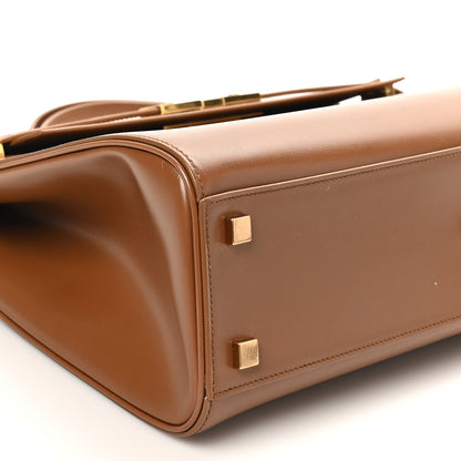 Saint Laurent Smooth Calfskin Manhattan Top Handle Brown 8 of 9