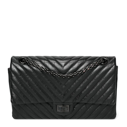 Chanel Aged Calfskin Chevron Quilted 2.55 Reissue 226 So Black 1 of 9