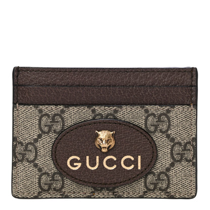 Gucci GG Supreme Monogram Neo Vintage Card Holder Beige Crop New Acero 1 of 10