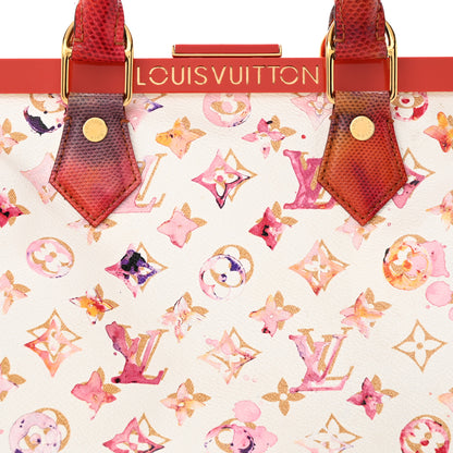 Louis Vuitton Watercolor Aquarelle Frame Speedy White 7 of 10
