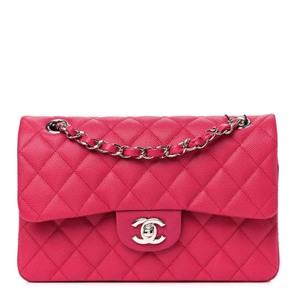 Chanel Caviar Quilted Small Double Flap Dark Pink 1 of 10