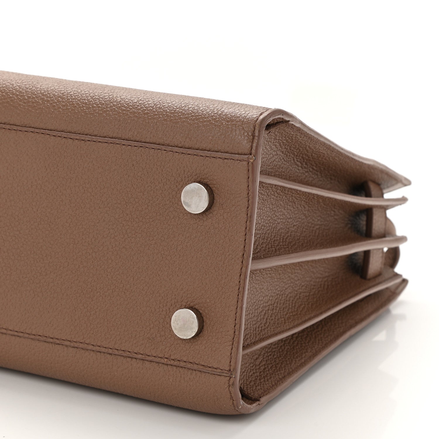 Saint Laurent Grained Calfskin Baby Sac De Jour Taupe 8 of 8