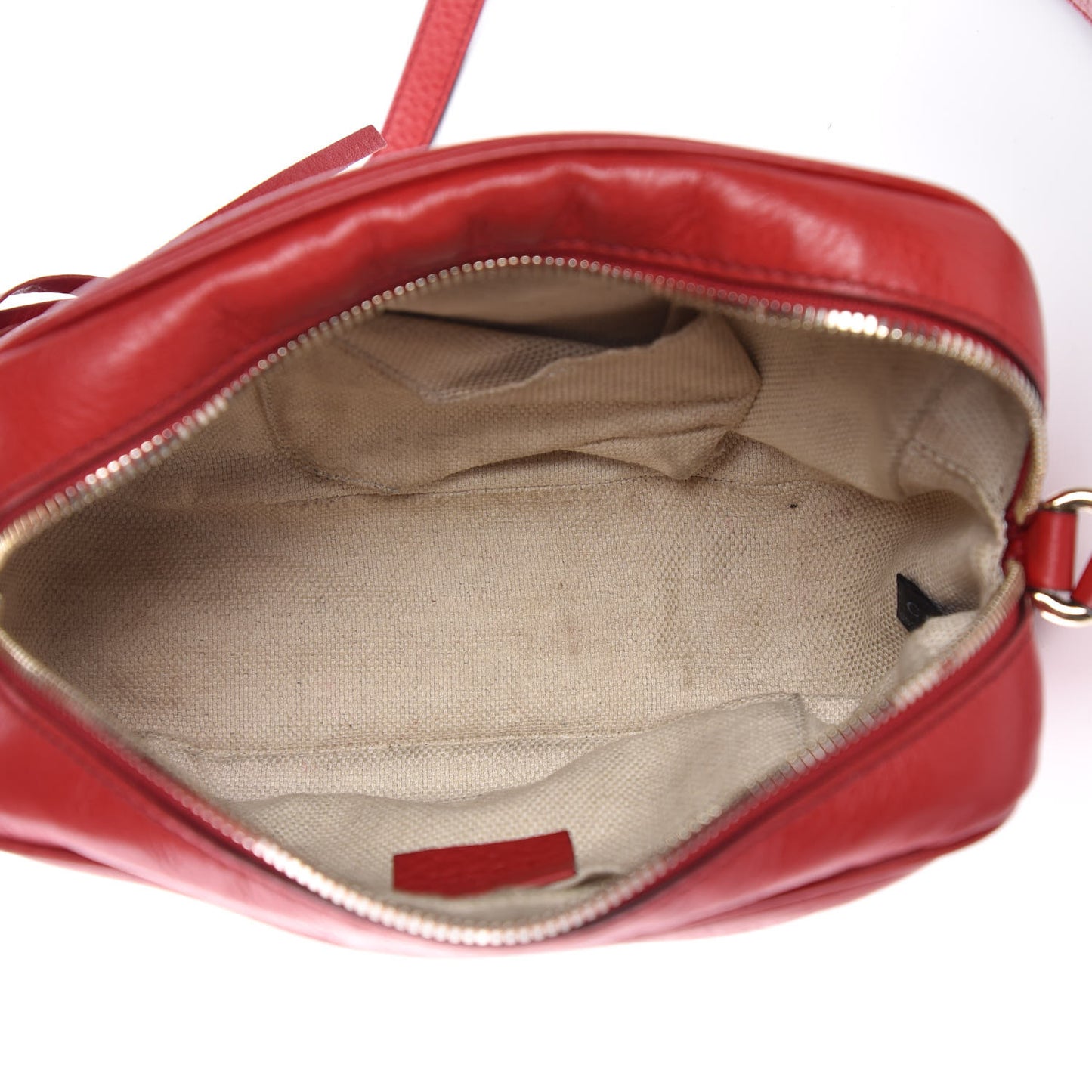 Pebbled Calfskin Small Soho Disco Bag Tabasco Red