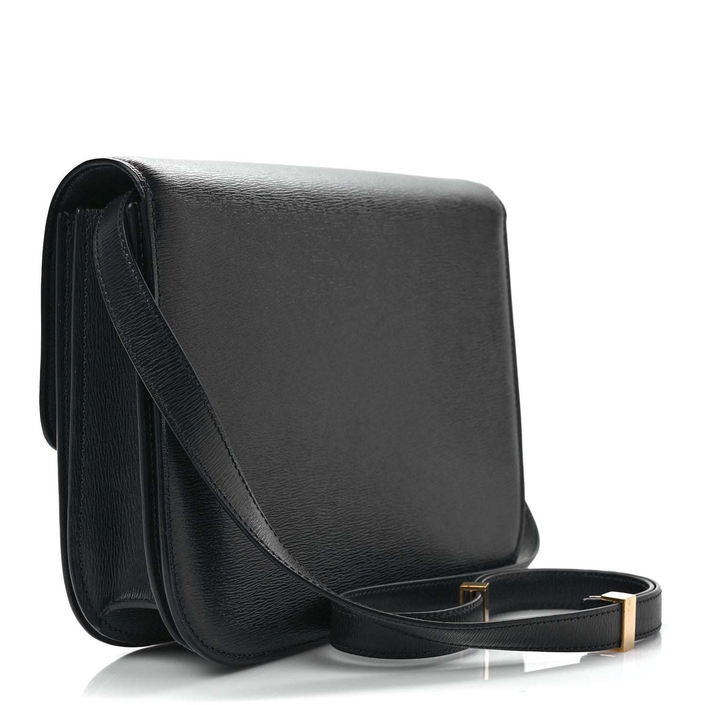 Liege Calfskin Medium Classic Box Flap Bag Black
