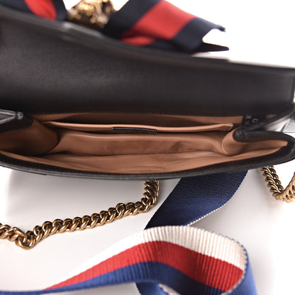 Gucci Nappa Sylvie Web Tiger Broadway Shoulder Bag Black 5 of 15