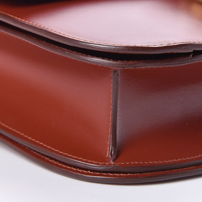 Celine Box Calfskin Medium Classic Box Flap Bag Dark Brick 5 of 9