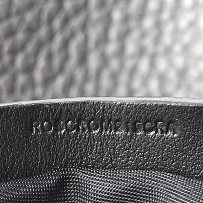 Burberry Calfskin Logo Embossed Backpack Charcoal Grey 7 of 10