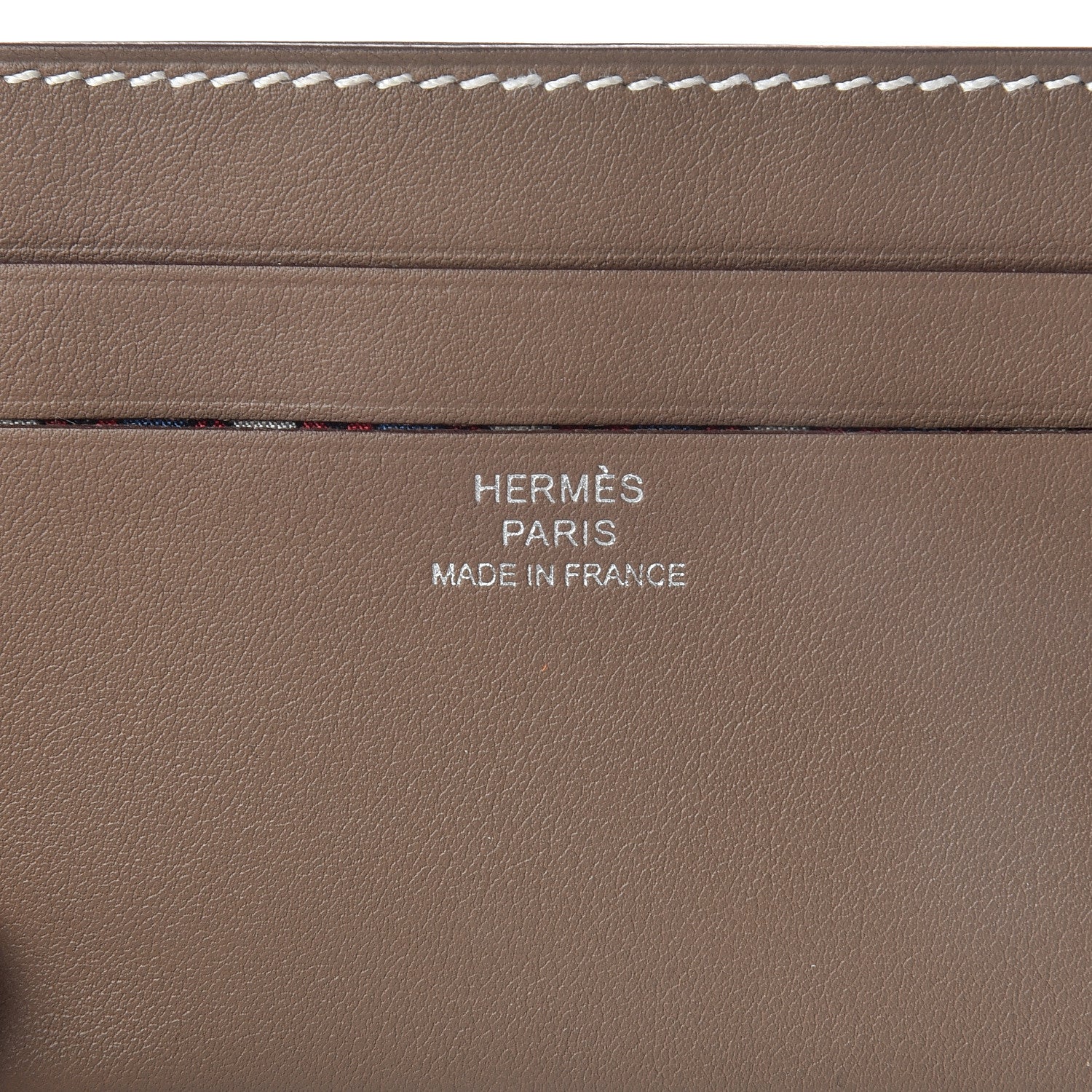 Hermes Swift Citizen Twill Card Case Etoupe Rouge Casaque Azur 6 of 8
