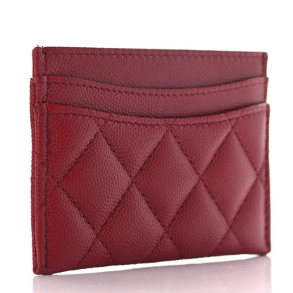 Chanel Caviar Quilted Card Holder Red 3 of 8
