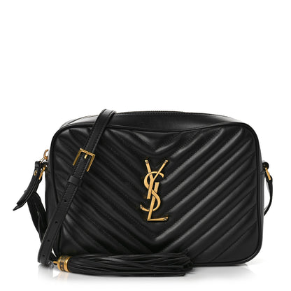 Saint Laurent Calfskin Matelasse Monogram Lou Camera Bag Black 1 of 8