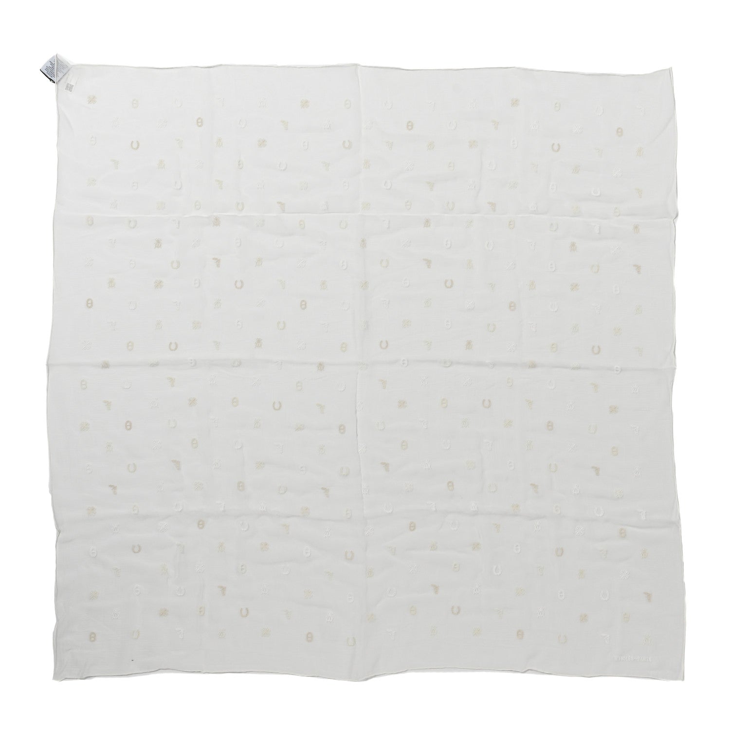 Hermes Silk Multicharms Scarf 100 White 1 of 3