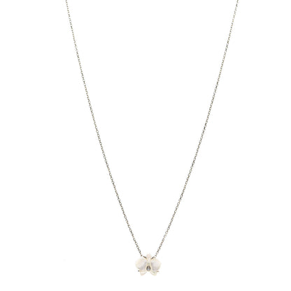 Cartier 18K Yellow Gold Mother Of Pearl Diamond Caresse D'Orchidees Par Necklace 1 of 5