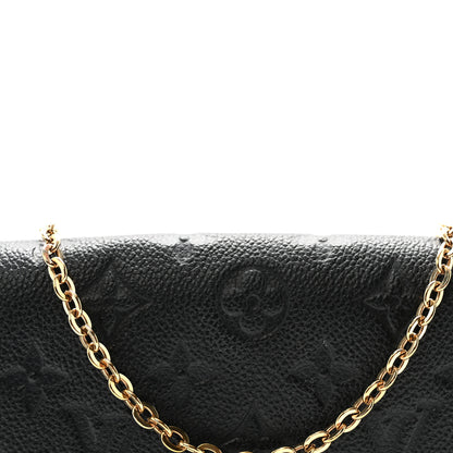 Louis Vuitton Empreinte Pochette Felicie Chain Wallet Black 7 of 9
