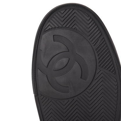 Chanel Nylon Lambskin Womens Logo High Top Sneakers 39 Black 8 of 11