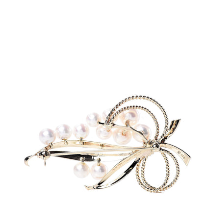 Mikimoto 14K Yellow Gold Akoya Pearl 5.5-7.5mm Pin Brooch 3 of 5