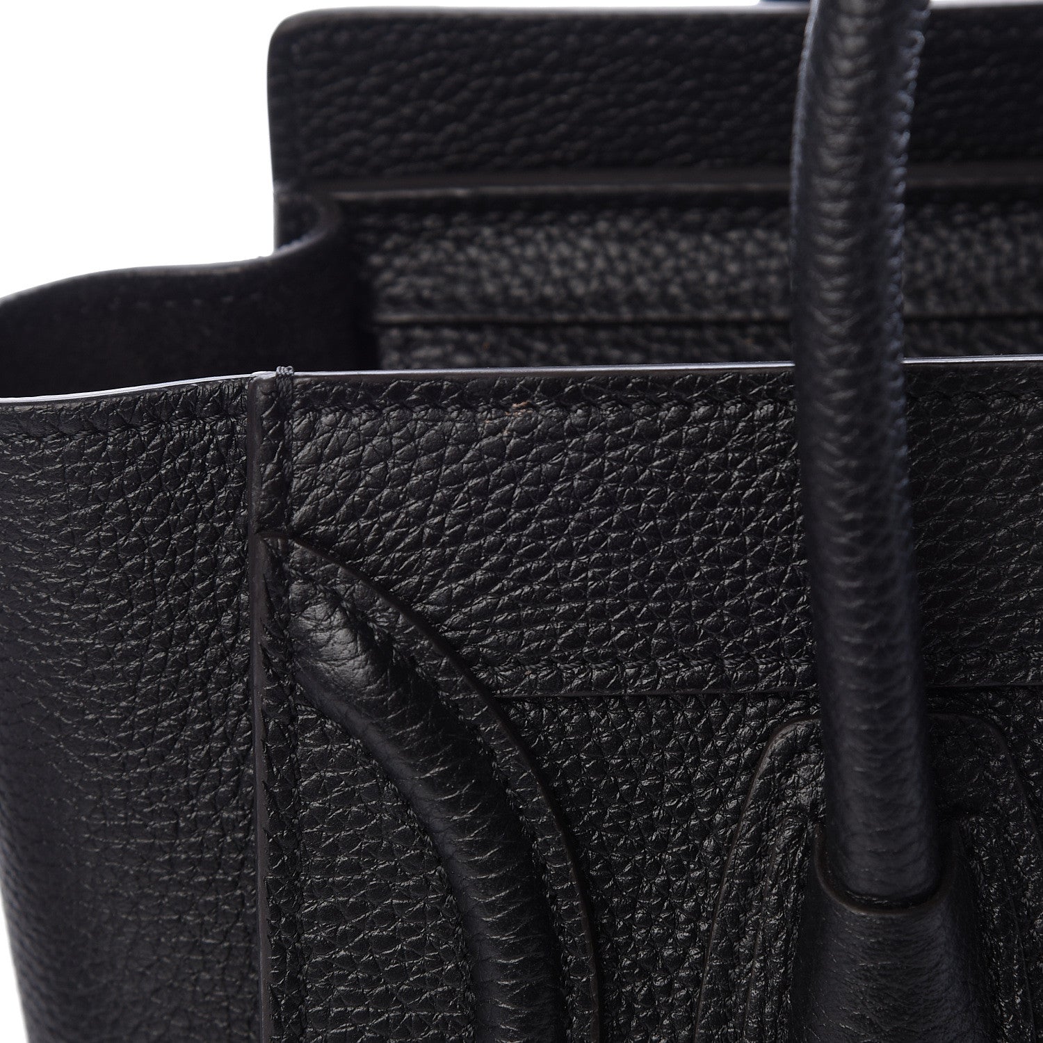 Celine Drummed Calfskin Nano Luggage Black 11 of 11
